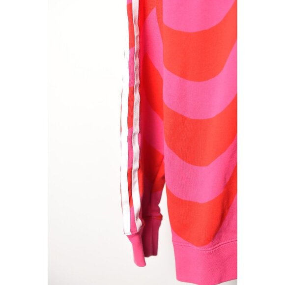 Adidas x Marimekko Women's Pink Red Hoodie with White Stripes Size XS - Picture 5 of 11